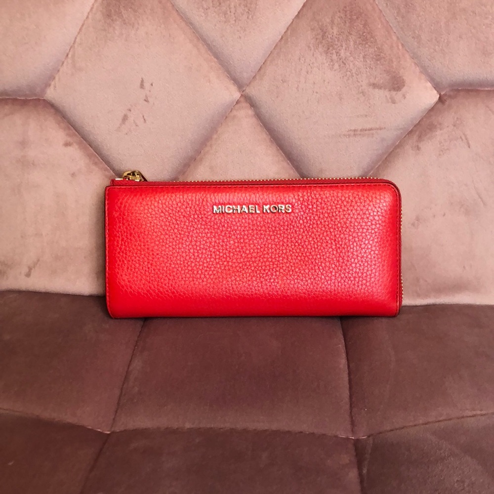 Red Michael Kors wallet